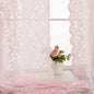 ALIGOGO Short White Lace Kitchen Curtains 36 Length 2 Panels W26 x L36 Inch