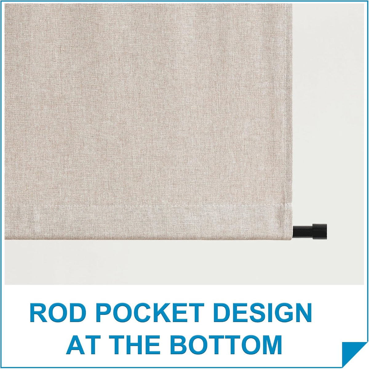 RYB HOME Tricia Room Darkening Curtains for French Door,Door Curtain Blinds