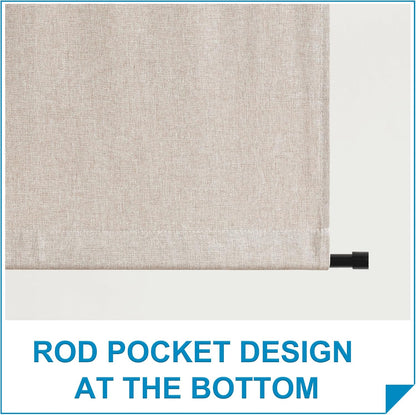 RYB HOME Tricia Room Darkening Curtains for French Door,Door Curtain Blinds