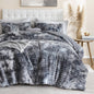 Smoofy Fluffy Queen Size Comforter 3 PCS - Pink Fleece Bedding Set