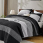 Andency Queen Quilt Bedding Set Sage Green, 3 Pieces Striped Bedspreads