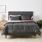 Amazon Basics 5-Piece Lightweight Microfiber Comforter Set with Sheets, Bed-in-a-Bag, Gray Calvin Striped Bedding, Twin/Twin XL