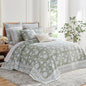 Levtex Home Adare Taupe Reversible King/Cal King Quilt Set (106x92in) and 2 Pillow Shams (36x20in) - Floral Bedding - Taupe White - Cotton King Size Quilt Bedding Set - Lightweight, Soft, Pre-Washed