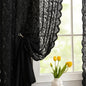 ALIGOGO Short White Lace Kitchen Curtains 36 Length 2 Panels W26 x L36 Inch