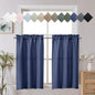 Chyhomenyc 2 Panels White Kitchen Curtains 36 Inch Length Tier Curtain
