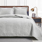 Love's cabin Quilts for Queen Bed Blue Bedspreads - Soft Bed Summer Lightweight Bedspread Comforter - Modern Style Coin Pattern Coverlet for All Season - 3 Pieces (1 Quilt, 2 Pillow Shams)