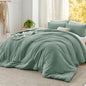 Bedsure Queen Comforter Set Prewashed Soft Bedding Set 3Pcs Cream 90"x90"