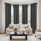 MIULEE Black Blackout Curtains 63 Inch Length for Bedroom Set of 4 Panels