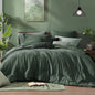 Monbix King Size Comforter Set Olive Green 7 Pieces Bed in a Bag