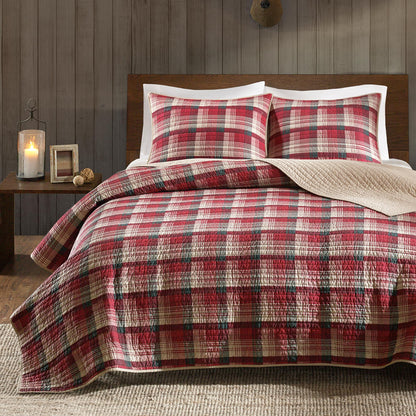 Woolrich Quilt Set Queen, Southwestern Aztec Bedding, Reversible Lightweight Bedspread, Oversized Rustic Cabin Quilt Set, Western Farmhouse Bedding with Matching Shams, Black