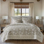 Levtex Home Adare Taupe Reversible King/Cal King Quilt Set (106x92in) and 2 Pillow Shams (36x20in) - Floral Bedding - Taupe White - Cotton King Size Quilt Bedding Set - Lightweight, Soft, Pre-Washed