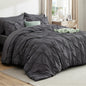 Bedsure 7-Piece King Size Comforter Set & Sheets, Grey King Bedding