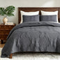 Bedsure Quilts Queen Size - Lightweight Comforter Queen Size for Summer, Bright White Bedspread Quilt with Clover Pattern, Soft Ultrasonic Coverlet, Modern All-Season Bedding, 90 x 96 Inches
