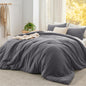 Bedsure Queen Comforter Set Prewashed Soft Bedding Set 3Pcs Beige 90"x90"