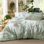 Bedsure Sage Green Queen Comforter Set, Floral Bedding Sets, 7 Piece