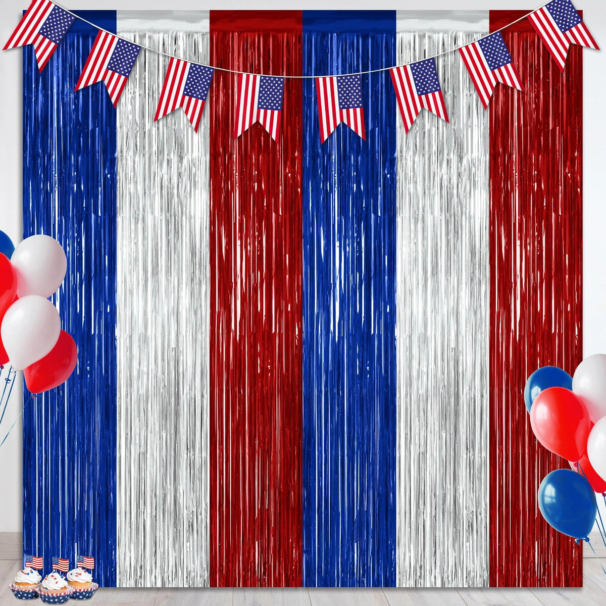 2 Pack Glitter Pink Backdrop, 3.28 FT x 7.05 FT Birthday Party Decorations, Laser Pink Fringe Curtains Foil Streamer Tinsel, Pink Curtains Photo Backdrop Happy Birthday Valentines Day Backdrop