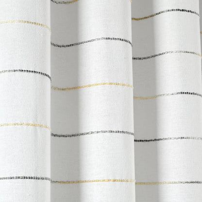 Lush Decor Ombre Stripe Yarn Dyed Cotton Shower Curtain, 72" W x 72" L, Navy & Multi - Fabric Shower Curtains - Striped Bathroom Curtain - Farmhouse & Coastal Decor
