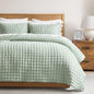 WDCOZY Cloud Soft Quilt Set, King Size, Light Beige, 3 Pieces 104x90 inches