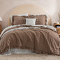 BLOOMHAVEN Queen Comforter Set-7 Pieces Ruffle Bedding with Floral Sheet