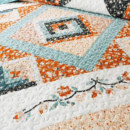 BEDIFANY Cotton King Size Quilt Sets, Lightweight King Quilt Bedding Set