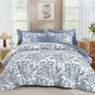 WONGS BEDDING 8 Pieces Queen Size Comforter Set Green, Sage Green Floral Bed in a Bag Comforter Sets, Soft Reversible Botanical Flowers Bedding Sets for All Season (90"x90")