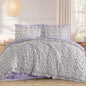 BLOOMHAVEN Queen Comforter Set-7 Pieces Ruffle Bedding with Floral Sheet