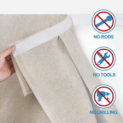 RYB HOME Tricia Room Darkening Curtains for French Door,Door Curtain Blinds
