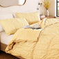 Full Size Comforter Sets - 3 Pieces Blue Ruched Floral Full Bedding Set