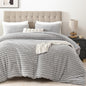 Smoofy Fluffy Queen Size Comforter 3 PCS - Pink Fleece Bedding Set