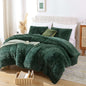 Smoofy Fluffy Queen Comforter Set, Faux Fur Pink Comforter Set 3 Pcs