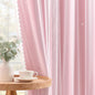 XiDi Blackout Curtains for Girls Bedroom Decor Pink Kids Rainbow Curtains