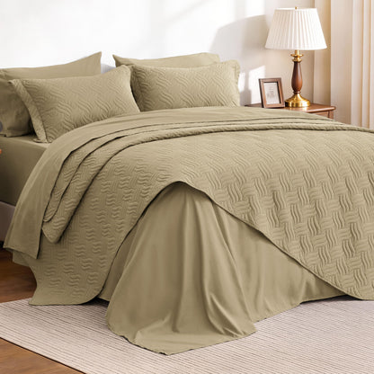 Love's cabin Quilts for Queen Bed Blue Bedspreads - Soft Bed Summer Lightweight Bedspread Comforter - Modern Style Coin Pattern Coverlet for All Season - 3 Pieces (1 Quilt, 2 Pillow Shams)