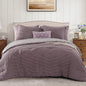 BLOOMHAVEN Queen Comforter Set-7 Pieces Green Plaid Floral Bedding Set