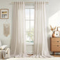 Nanspring Linen Kitchen Window Curtains Over Sink for Cafe 36x36 Inch Cream