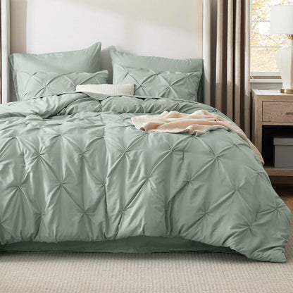 Bedsure 7-Piece Queen Bedding Comforter Set & Sheet Set, Grey Bed in a Bag