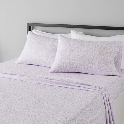 Amazon Basics Lightweight Super Soft Easy Care Breathable Microfiber 4 Piece Bed Sheets Set with 14-Inch Deep Pockets, Full, Navy Blue, Solid