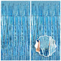2 Pack Foil Curtain Backdrop Curtains Silver Tinsel Door Streamers Birthday Party Decorations Photo Backdrop Props for Party Graduation Wedding Bachelorette Christmas Baby Shower