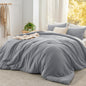 Bedsure Queen Comforter Set Prewashed Soft Bedding Set 3Pcs White 90"x90"