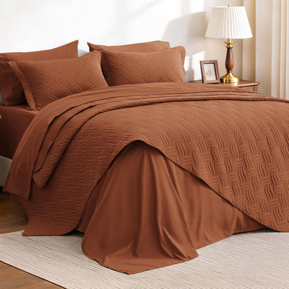 Love's cabin Quilts for Queen Bed Blue Bedspreads - Soft Bed Summer Lightweight Bedspread Comforter - Modern Style Coin Pattern Coverlet for All Season - 3 Pieces (1 Quilt, 2 Pillow Shams)