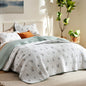 Bedsure Fall Quilts King Size, Reversible Botanical Floral Comforter, Beige