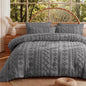 MR&HM Queen Comforter Set 7 Pieces, Fluffy Tufted Boho Beddding Set Beige