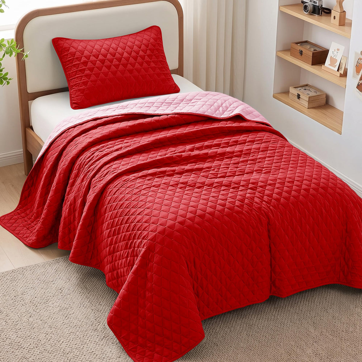 Exclusivo Mezcla Reversible Full Queen Quilt Bedding Set, Grey