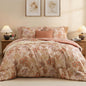 BLOOMHAVEN Queen Comforter Set-7 Pieces Blue Floral Bed in a Bag Queen