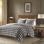 Woolrich Quilt Set Queen, Southwestern Aztec Bedding, Reversible Lightweight Bedspread, Oversized Rustic Cabin Quilt Set, Western Farmhouse Bedding with Matching Shams, Black