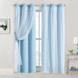 European Luxury Nordic Princess Style Double Layer Sheer Curtain, Elegant Bedroom Living Room Balcony Drapes, 1pc Cloth Window Covering, Home Textile, Home Decoration Curtain, Home Decorative Curtain