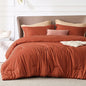 Bedsure Queen Size Comforter Sets, Beige Cationic Dyed Bedding Set 3 Pcs