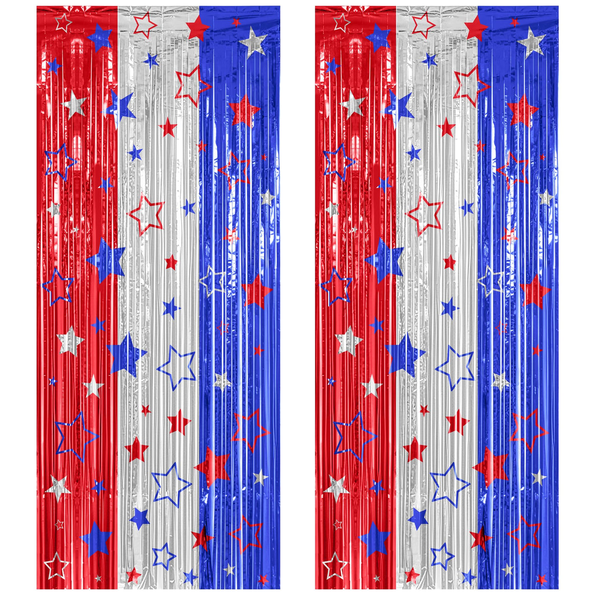2 Pack Glitter Pink Backdrop, 3.28 FT x 7.05 FT Birthday Party Decorations, Laser Pink Fringe Curtains Foil Streamer Tinsel, Pink Curtains Photo Backdrop Happy Birthday Valentines Day Backdrop