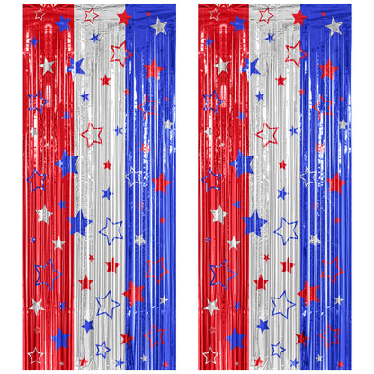 2 Pack Glitter Pink Backdrop, 3.28 FT x 7.05 FT Birthday Party Decorations, Laser Pink Fringe Curtains Foil Streamer Tinsel, Pink Curtains Photo Backdrop Happy Birthday Valentines Day Backdrop