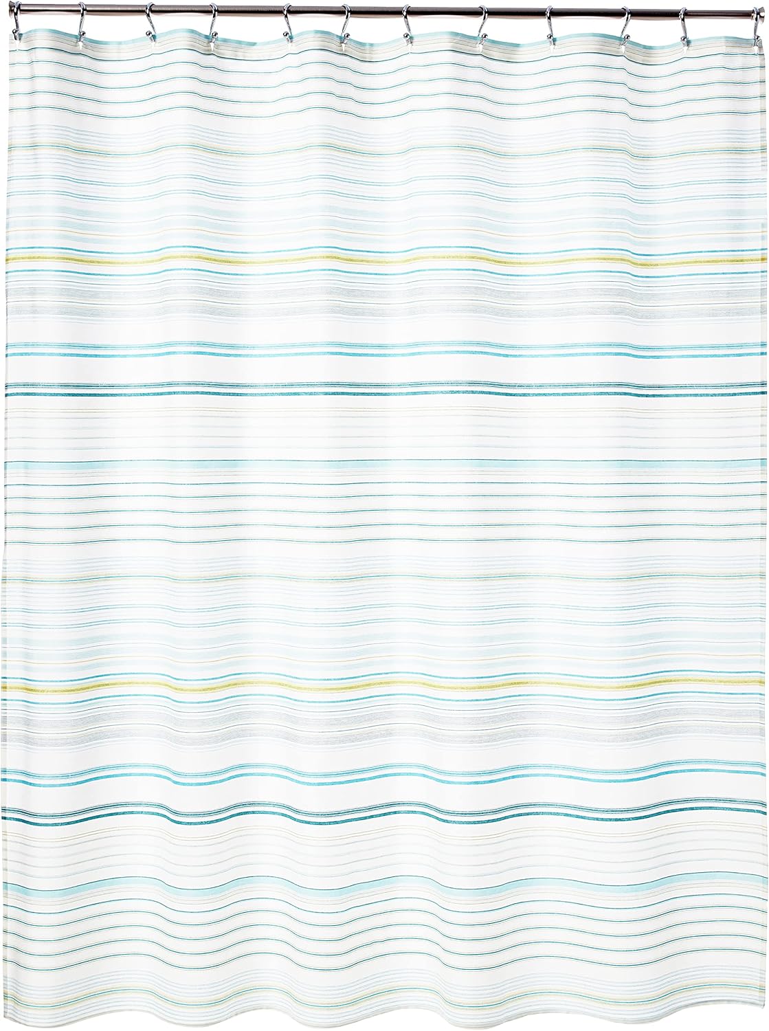 Tommy Bahama - Striped Shower Curtain, 100% Cotton Cabana Design