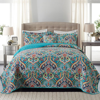 BEDIFANY Cotton King Size Quilt Sets, Lightweight King Quilt Bedding Set